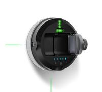 HOZO M-Cube 02 Niveau à bulle laser avec support mural - Niveau à bulle en croix avec ligne verticale et horizontale verte, adhère au mur, rotatif à 360 °, rechargeable par USB, pour bricolage et