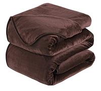 HOZY Plaid Couverture Polaire 130x150cm Chocolat Doux et Chaude - 350GSM Couverture de Lit 2 Personnes et Plaid Canapé Flanelle - Réversible Double Face