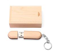 HOZYALE Clé USB 2.0 bicolore en bois avec boîte en bois (64 Go, bois)
