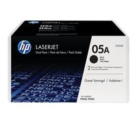 HP Pack de 2 toners noirs authentiques 05A LaserJet