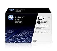 HP Cartouche de toner CE505XD/05XD – Pack de 2 XL Grande capacité – Noir