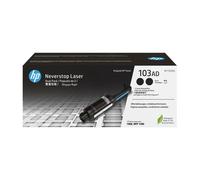 HP 103AD Dual Pack Black Original Neverstop Laser Toner Reload Kit, 2500 pages, Noir, 2 pièce(s) W1103AD