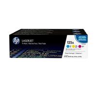 HP 125A - Pack de 3 - jaune, cyan, magenta - original - LaserJet - cartouche de toner (CE259AM) - pour Color LaserJet CM1312 MFP, CM1312nfi MFP, CP1215, CP1515n, CP1518ni