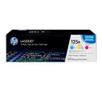 HP 125A Tri-pack - pack de 3 - jaune, cyan, magenta - original - LaserJet - cartouche de toner ( CE259AM )