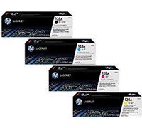 HP 128A x4 Pack de 4 Cartouche de toner Assorti