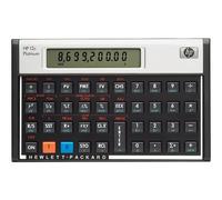 HP 12c Platinum - Calculatrice financière - pile - argent, carbonite