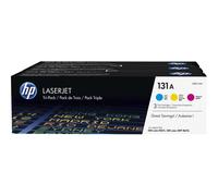 HP 131A original Toner cartridge U0SL1AM cyan magenta yellow standard capacity 3 x 1.800 pages 3-pack