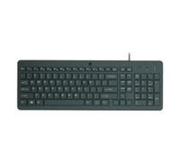HP 150 Clavier avec câble, 12 Combinaisons de raccourcis avec Touche Fn, Clavier numérique, Noir