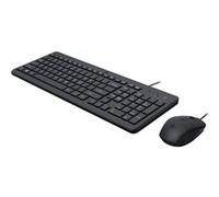 HP 150 - Ensemble clavier et souris - USB - QWERTY - Anglais - noir - pour HP 21, 27; Laptop 14, 15, 15s; Pavilion Laptop 15 Noir G