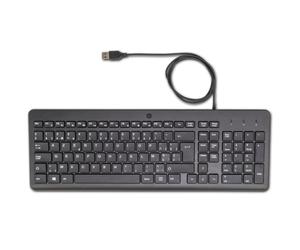 HP 150 Wired Keyboard clavier Universel USB AZERTY Belge Noir