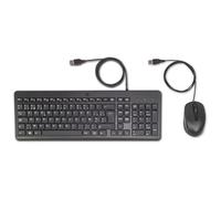 HP 150 Wired Mouse and Keyboard Pack clavier souris maison/bureau USB AZERTY Belge Noir