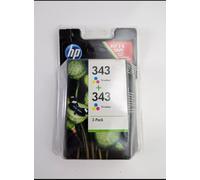 HP - 2 x CB 332 EE, CB332EE/343, non 343, NR 343 Encre d'origine Cyan, Magenta, Jaune