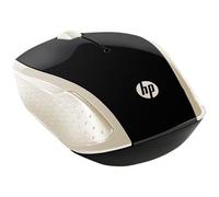 Souris sans fil HP 200 Soie d'or 1er prix, forme galbée, fiable, 2 piles AAA 1000 ppp 2HU83AA - Neuf