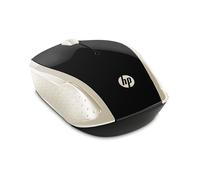 HP 200 Silk Gold 2.4 GHz USB Wireless Mouse with Red LED 1000 DPI Optical Sensor