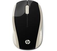 HP 200 Silk Gold 2.4 GHz USB Wireless Mouse with Red LED 1000 DPI Optical Sensor