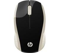 HP 200 - Souris - droitiers et gauchers - optique - sans fil - 2.4 GHz - récepteur sans fil USB - or de soie - pour Pavilion 24, 27, 590, 595, TP01 G
