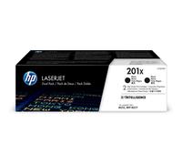 HP 201X LaserJet, lot de 2 cartouches de toner grande capacité authentiques, noir