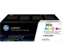 HP Cartouches toner 201X (CF253XM) – Pack 3 couleurs Cyan/Magenta/Jaune - Grande capacité Originales