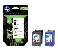 HP 21/22 Combo Pack - Cartouche d'impression - 1 x noir, couleur (cyan, magenta, jaune)
