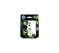 HP 21/22 Combo Pack - pack de 2 - noir, couleur (cyan, magenta, jaune) - originale - cartouche d'encre