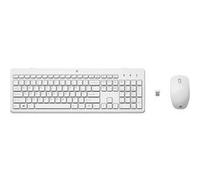 HP 230 - Ensemble clavier et souris - sans fil - 2.4 GHz - QWERTY - Anglais - blanc - pour HP 24; Laptop 14, 14s, 15, 15s, 17; Pavilion 13, 14, 15; Portable 24, 27 G