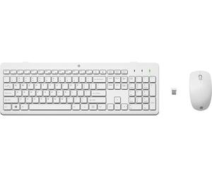 HP 230 Wireless Mouse and Keyboard Combo clavier Souris incluse RF sans fil AZERTY Belge Blanc