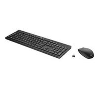 HP Ensemble clavier et souris 235 – sans fil 2.4 GHz, 3 zones, faible profil, QWERTY anglais, noir