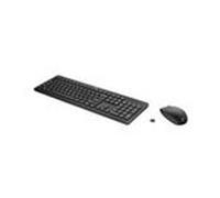 HP 235 - ensemble clavier et souris - disposition à 3 zones, déplacement de touche à faible profil full size - Français - noir - Smart Buy Périphérique d'entrée
