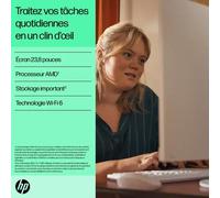 HP 24-cr0067nf AMD Ryzen™ 5 7520U 60,5 cm (23.8") 1920 x 1080 pixels PC All-in-One 16 Go LPDDR5-SDRA