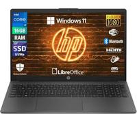 HP 250 G10, Notebook PC portable Intel Core i7-1355u 5.0 Ghz, RAM 16 Go, SSHD 512 Go, écran 15,6" Full HD, Windows 11, Libre Office, prêt à l'emploi, garantie italie