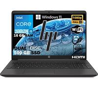 HP 250 G9 Notebook Intel 10 cœurs i5 12 Th jusqu'à 4,40 GHz, RAM 16 Go Ddr4, Ssd Nvme 256 Go + HDD 1 To, écran 15,6" Full HD, PC portable Windows 11 Pro