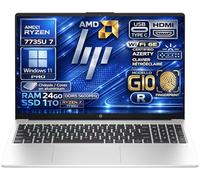 HP 255R G10 Ordinateur Portable AMD Ryzen 7 7735U 4.75 GHz, RAM 24Go DDR5, SSD 1To, Écran 15.6" FHD, Châssis Aluminium, WiFi6E, Caméra 1080p, Clavier AZERTY Rétroéclairé, Empreinte Digitale, Win11 Pro