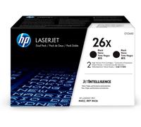 HP 26X 2x Schwarz LaserJet Tonerpatrone