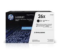HP Cartouches de toner 26X – Original LaserJet haut rendement Noir – Pack double (X2)