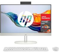 HP 27-cr0008ss - Ordinateur de 27" Full HD avec caméra, Clavier et Souris sans Fil (AMD Ryzen 5 7520U, 16 Go RAM, 512 SSD, AMD Radeon Graphics, sans système d'exploitation) Blanc - Clavier QWERTY