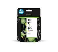 HP 300 Pack de 2 Cartouches d'Encre Noire et Trois Couleurs Authentiques (CN637EE)