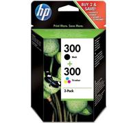 HP 300 Pack de 2 cartouches d'encre noire et trois couleurs authentiques (CN637EE) pour DeskJet F4580 et Photosmart C4680/C4795