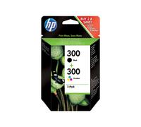 HP 300 - pack de 2 - noir, tricolore à base de colorant - originale - cartouche d'encre - CN637EE#301