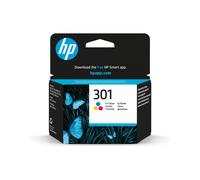 HP 301 Cartouche Tricolore CH562EE, Jet d'Encre Dye, 3ml, 150 pages, Cyan/Magenta/Jaune, Tête d'Impression 1.42cm, 65% Matériaux Recyclés