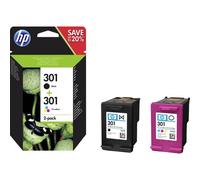 HP 301 Encre pack bundle d'origine noir, cyan, magenta, jaune N9J72AE Encre