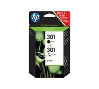 HP 301 2-pack (N9J72AE) - Pack de 2 cartouches d'encre - noir, couleurs (cyan, magenta, jaune)