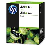 HP 301XL Pack de 2 Cartouches d'Encre Noires grandes capacités Authentiques (D8J45AE)