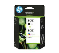 HP Pack de 2 cartouches d'encre noire/3 couleurs authentiques 302