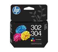 HP Cartouche d'encre originale 302/304 Tricolore B7RT6AE – Compatible DeskJet/Envy/OfficeJet