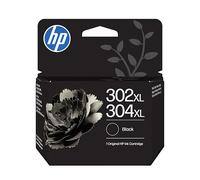 HP 302XL/304XL Noir, B7RT9AE, Cartouche d’Encre Original, Compatible avec Les imprimantes DeskJet 1110, 2130, 2620, 3630, 3720, 3730, Envy 4520, 5020, 5032, OfficeJet 3830, 4650, 5220 et 5230