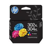HP 302XL/304XL Tricolore, B7RT8AE, Cartouche d’Encre Original, Compatible avec Les imprimantes DeskJet 1110, 2130, 2620, 3630, 3720, 3730, Envy 4520, 5020, 5032, OfficeJet 3830, 4650, 5220 et 5230