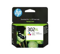 HP 302XL - 8 ml - à rendement élevé - couleur (cyan, magenta, jaune) - original - cartouche d'encre - pour Deskjet 1110, 21XX, 36XX, ENVY 45XX, Officejet 38XX, 46XX, 52XX