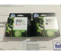 HP 302XL D'ORIGINE F6U68AE + F6U67AE NOIR + COULEUR D'ORIGINE