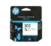 HP 303 Cartouche d'Encre Trois Couleurs Authentique (T6N01AE), Cyan/Magenta/Jaune