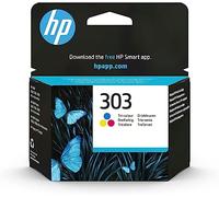 HP 303 Cartouche d'Encre Trois Couleurs Authentique (T6N01AE), Cyan/Magenta/Jaune